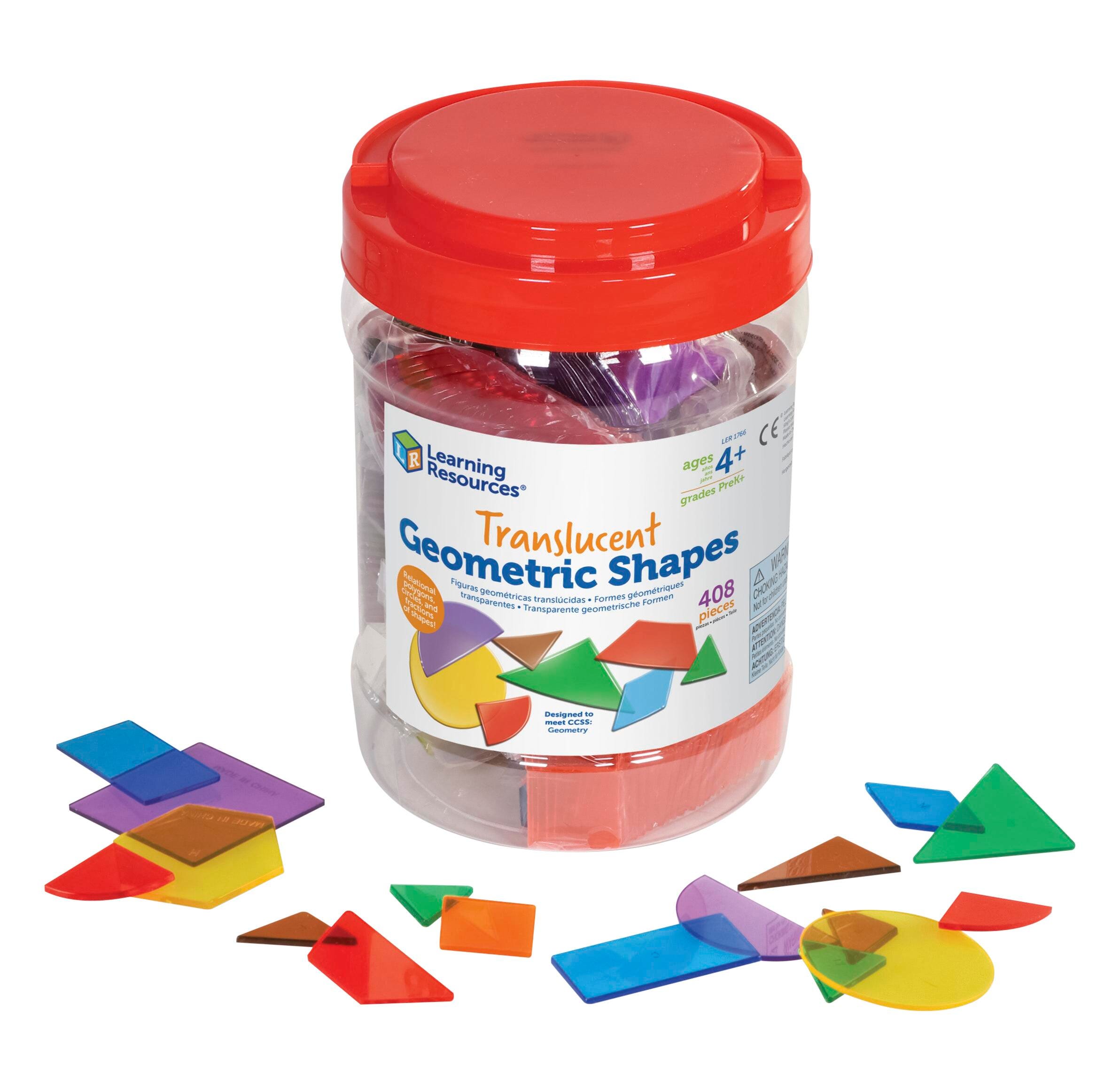 Learning Resources Translucent Geometric Shapes, Set of 408 1491506